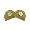Chiusura magnetica a mezzaluna in vera pelle beige - MA150 Mas