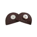 Genuine leather crescent magnetic snap closure