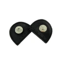 Genuine leather crescent magnetic snap closure