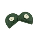 Genuine leather crescent magnetic snap closure