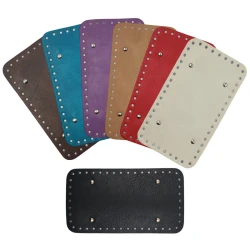Fondo borsa rettangolare eco pelle 25x14 con piedini