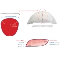 Anatomical raglan-style shoulder pads Ferré style with top stitching