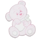 Sweet Bear with bow, embroidered iron-on Baby appliqué