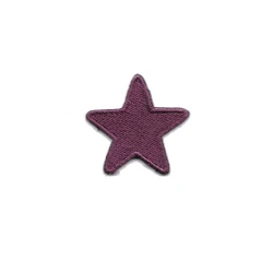 Small embroidered star iron-on patch appliqué 2