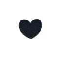 Small embroidered heart iron-on patch - heat-activated
