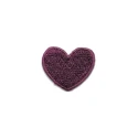 Small embroidered heart iron-on patch - heat-activated