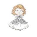 Principessa ballerina patch glitter ricamata - Modidea