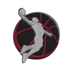 Basketball-style Jordan large embroidered iron-on patch