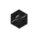 Hexagonal airplane embroidered iron-on appliqué patch