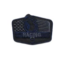 Embroidered motorbike racing iron-on patch for clothing