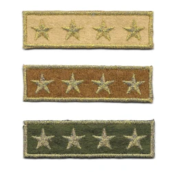 Stelle gradi militare patch ricamata e termoadesiva - Modidea