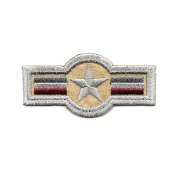 Vintage army ranks embroidered iron-on patch