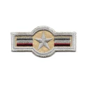 Vintage army ranks embroidered iron-on patch