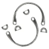 Handles for bags in silver-plated metal complete with jumpers - MA101S Mas
