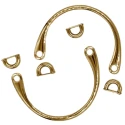 Gold metal bag handles complete with jumpers - MA101 Mas