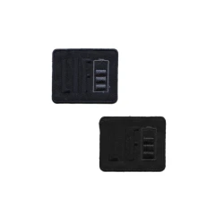 Battery Life patch rettangolare piccola ricamata e termoadesiva - Modidea