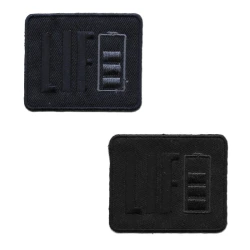 Battery Life rectangular embroidered patch - iron-on