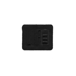 Battery Life patch rettangolare piccola ricamata e termoadesiva - Modidea 2