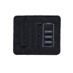 Battery Life patch rettangolare ricamata e termoadesiva - Modidea 2