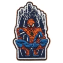 Spider man patch ricamata, uomo ragno toppa termoadesiva
