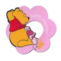 Winnie the Pooh and Piglet iron-on patch application