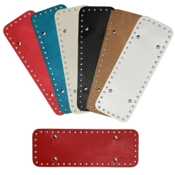 Fondi rettangolari in eco pelle con piedini per borsa - 28cm x 10cm - MA136 Mas
