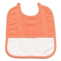 Plain cotton terry baby bib with Aida canvas insert