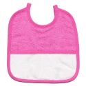 Plain cotton terry baby bib with Aida canvas insert