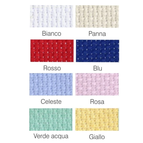 Canovaccio Tela Aida colorata da 55 quadretti per ricamo - 5000 Petri & Grossi