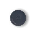Genuine blue leather button with 4 holes diameter 25 mm