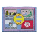 Toppa patch vintage anni 80 Postcard discover the world