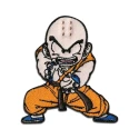 Dragon Ball Crilin applicazione patch ricamata e termoadesiva