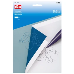 Carta trasferibile bianco e blu per ricalcare disegni o marcature a mano sui tessuti - 610464 Prym