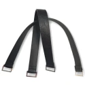 Manici per borse in vera pelle da 40cm con ganci rettangolari - MA181C Mas