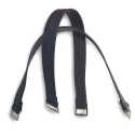 Manici per borse in vera pelle da 40cm con ganci rettangolari - MA181C Mas