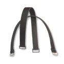Manici per borse in vera pelle da 40cm con ganci rettangolari - MA181C Mas