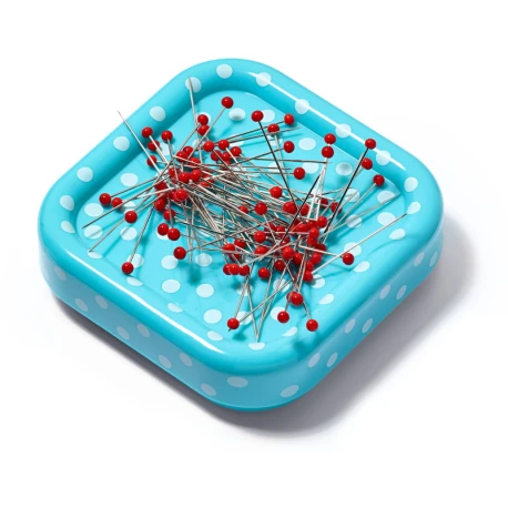 Square magnetic pin cushion with pretty polka dot pattern 610287 Prym Love