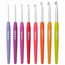Set di 8 uncinetti assortiti con impugnatura morbida Soft Touch - 195970 Prym