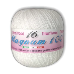 Filato per uncinetto N°16 Magnum Titan Wool 100% Cotone egiziano Makò