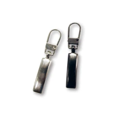 Slightly curved short zip puller with hook