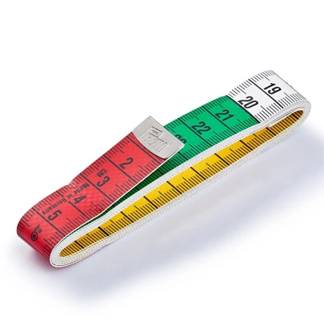 Tricolour tape measure 150cm with cm and inch scale