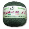 Filato per uncinetto Magnum Titan Wool 100% Cotone egiziano Makò Verde Bosco