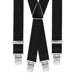 Bretelle straccali da Uomo - Nero 25 mm - lunghezza 120 cm