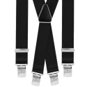 Bretelle straccali da Uomo - Nero 25 mm - lunghezza 120 cm