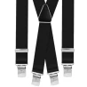 Bretelle straccali da Uomo - Nero 25 mm - lunghezza 120 cm