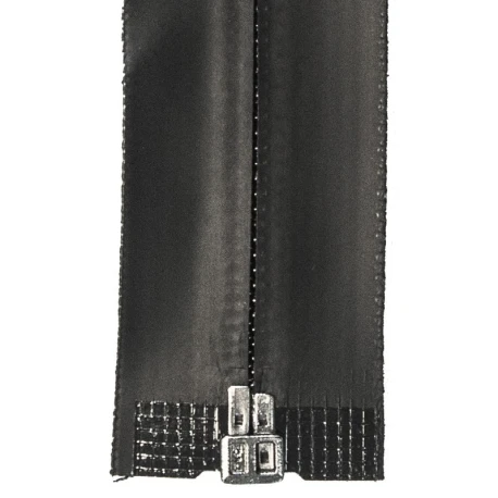 Cerniera spalmata o lampo gommata rovesciata divisibile 100cm (1 metro) Nera (Zip)