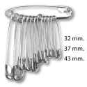 Spille da balia assortite N°1-2-3 (spille di sicurezza) - Ercole Fumagalli