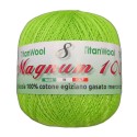 Crochet yarn Magnum Titan Wool 100% Egyptian Cotton Makò Acid Green