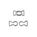 Metal fastener for swimwear, Bow tie bikini clasp 10 mm
