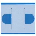 Riloga con passante per Tende su Bastone 90mm trasparente - 1048/9 Filmar